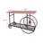 Quartz Oak & Antique Gray Sofa Table – Chic Cart-Style Table with Bottom Shelf, Wheels & Handpainted Bronze Finish for Home