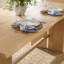 Table de salle à manger moderne en placage de bois massif de 67 po WAMPAT, table de cuisine pour 4 à 6 personnes avec un arc noir, table de salle à manger en bois robuste pour la salle à manger, la cuisine-720124272