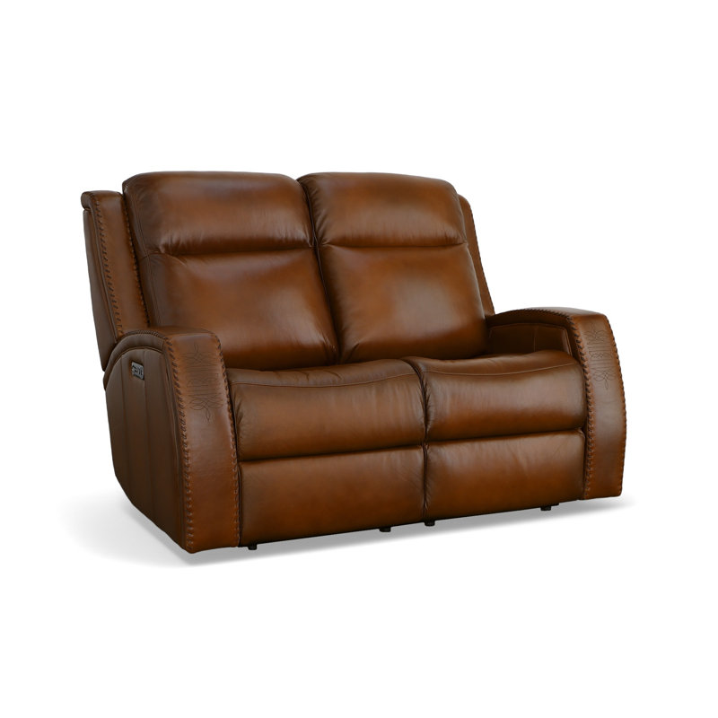Mustang 60'' Upholstered Power Reclining Loveseat