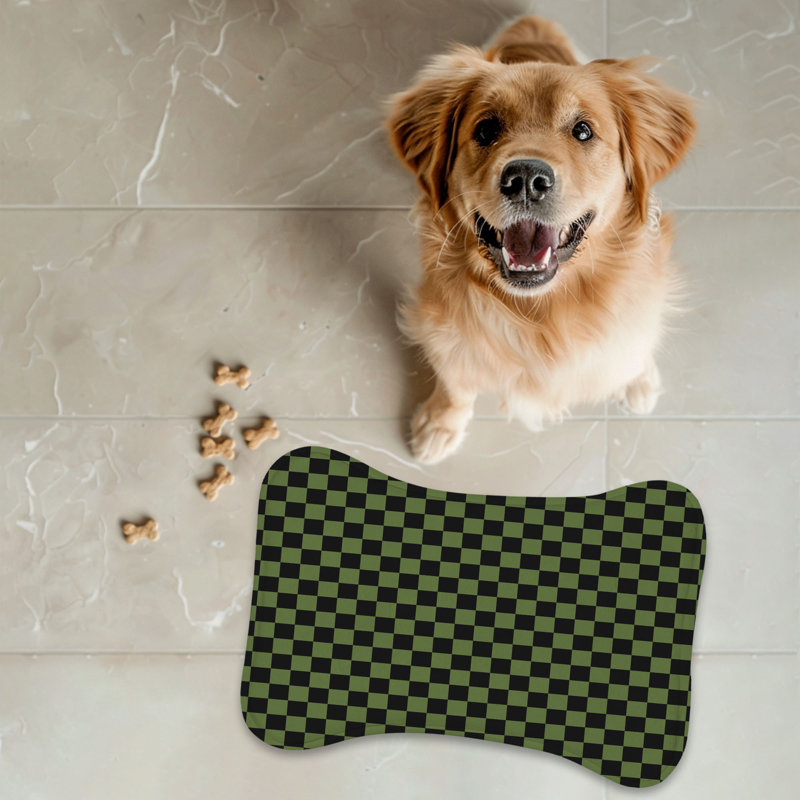 Tapis vert olive 1 pièce