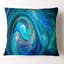Texture abstraite fractale bleu foncé - coussin imprimé abstrait-30617604-30617600