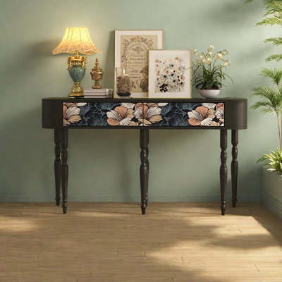 French-style high-legged wooden console table