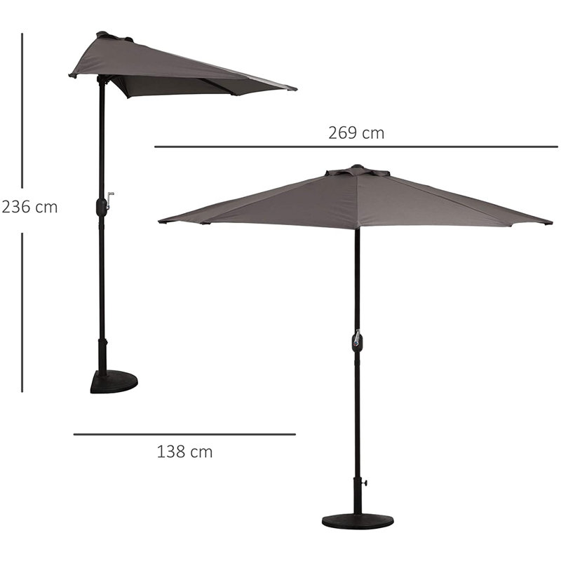 Sadie 269cm Balcony Parasol