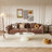 Hillsborough Single Oval Coffee Table Cream White Center Table for Living Room
