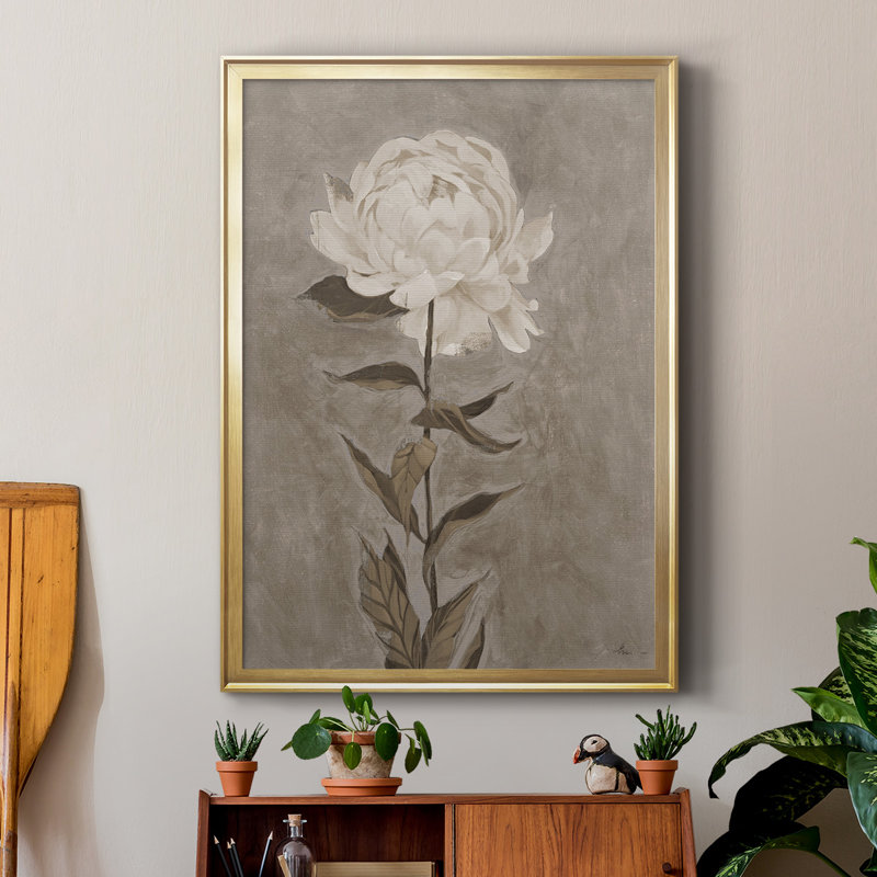 «PRÉTÉ COMME PEONY», reproduction encadrée de qualité supérieure, Doré, H 30,5 po x l 22,5 po