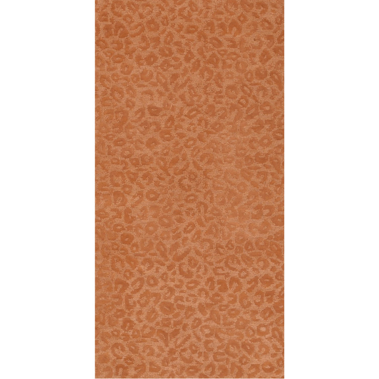 Leopardess Burnt Orange Hand-Tufted Responsible Wool Rug