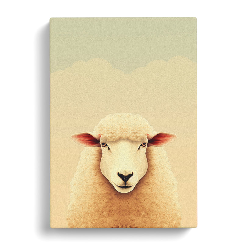 Sheep Minimalism No.4 - No Frame Print, 76cm H x 50cm W x 3cm D
