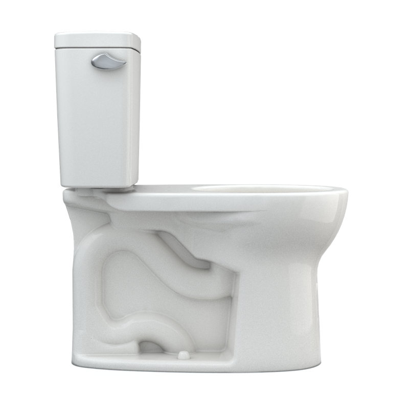 Drake® 1.28 GPF Water Efficient Round Two-Piece Toilet with Tornado Flush (Seat Not Included), Colonial White
