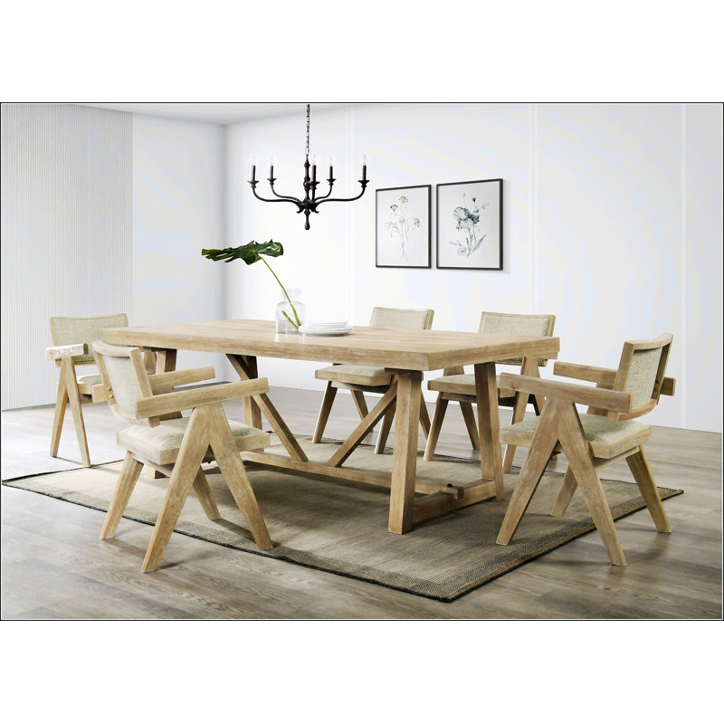 Oak Finish Dining Table