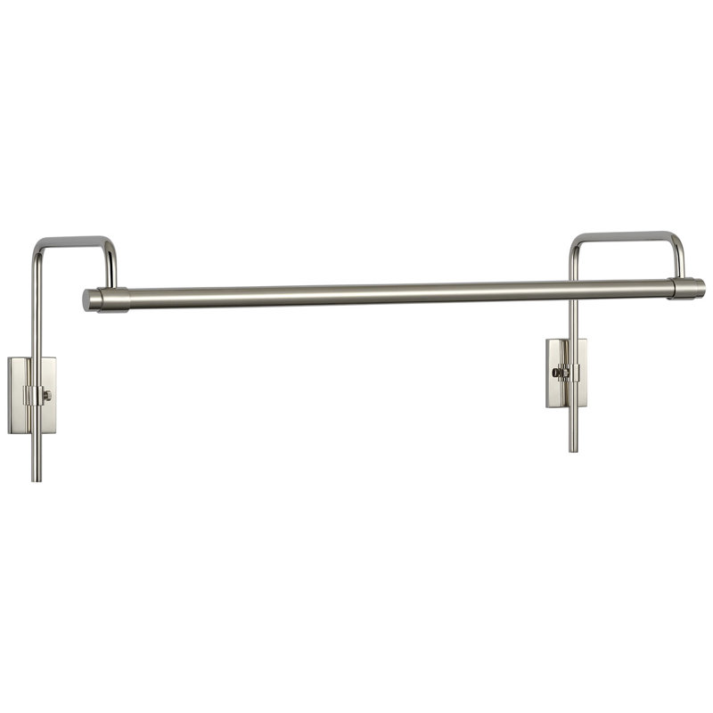 Thomas O'Brien Kidd 18" Frame Mount Picture Light, 8.75" H x 24" W x 8.75" D, Polished Nickel, 15 W