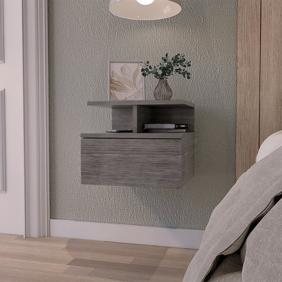 Macadamia 2-Tier Shelf Floating Nightstand