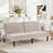 66.5" Wide Modern Striped Corduroy Convertible Sofa Bed With Solid Wood Legs For Living Room-2027658862