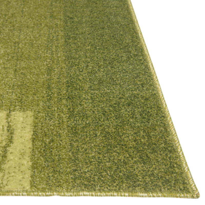Solid/Striped Desdemona  Rug Lime Color, Round 4'