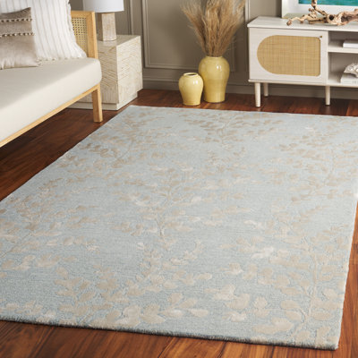 Tapis bleu / beige Glamour 542