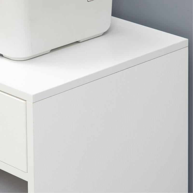 Rolling File Cabinet Cart, White, With Adjustable Shelf For Mobile Printer Stand In Featuring And Holder