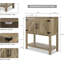 Console avec armoire à 2 portes, table basse avec canapé, table d'entrée avec rangement, buffet de style campagnard -866186674