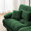 Canapé modulaire luxueux de luxe, canapé en nuage surdimensionné en forme de L pour le salon, canapé à siège profond avec repose-pieds convertible, vert chenille-130076319