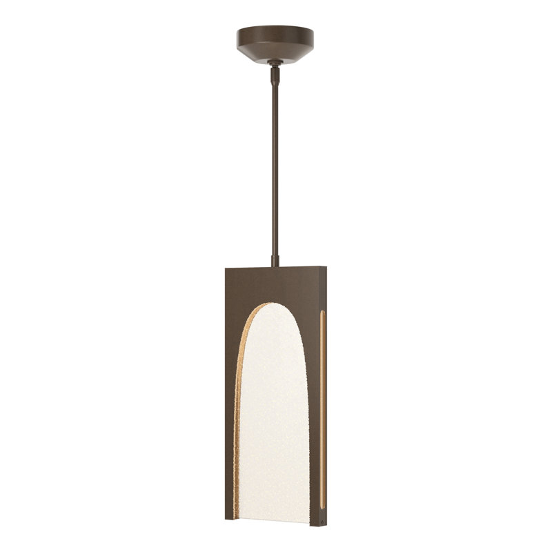 Cypress LED Single Rectangle Pendant, Bronze