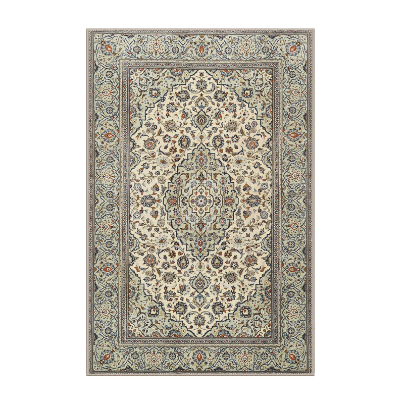 Tapis noir/beige traditionnel, Rectangle 2 pi x 5 pi