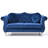 Transitional Navy Blue Loveseat