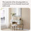 Coiffeuse argentée de qualité supérieure avec plateau de table miroir pour petits espaces, miroir sculpté et tabouret de maquillage