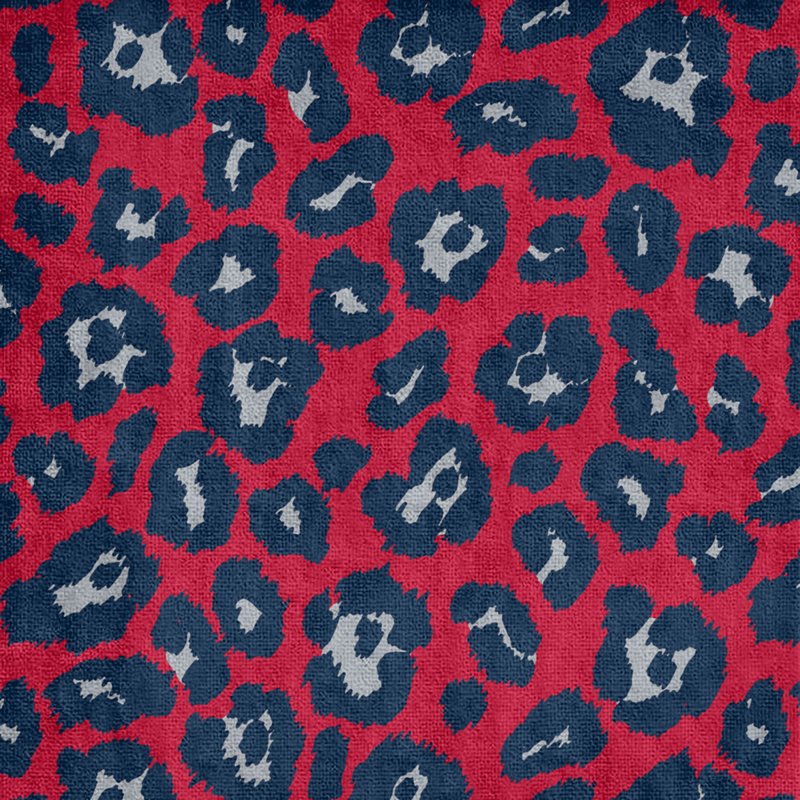 Everdene Bath Towel, Polyester/Cotton Blend, Red/New Century Silver/Nautical Blue