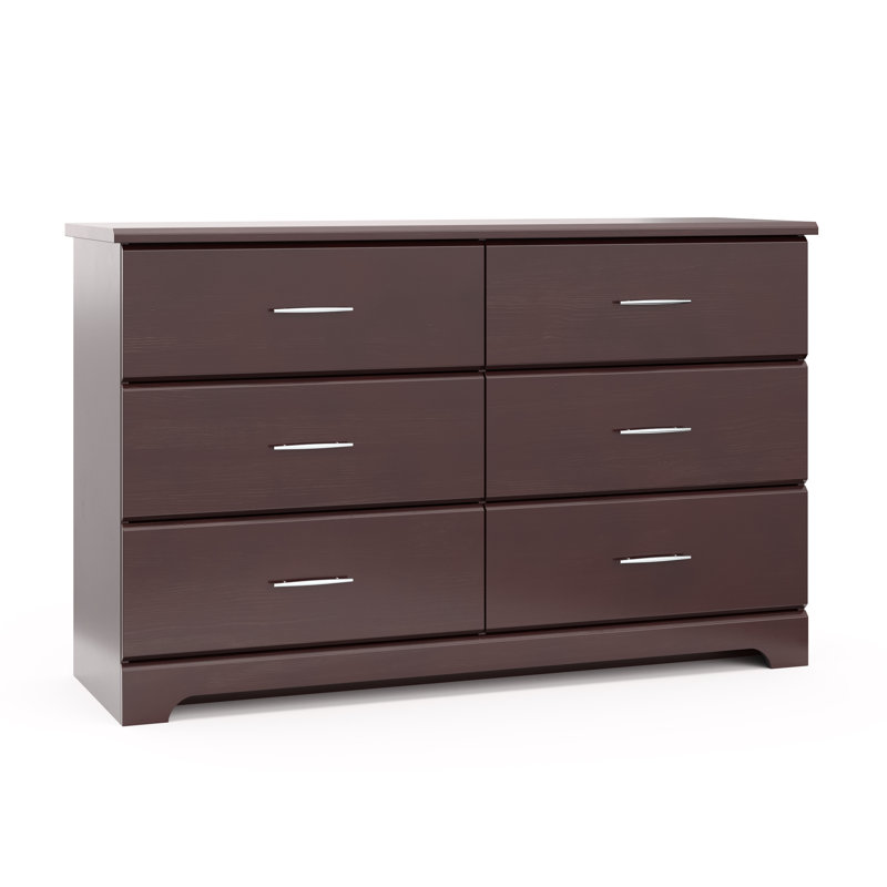 Brookside 6 Drawer Double Dresser, Espresso