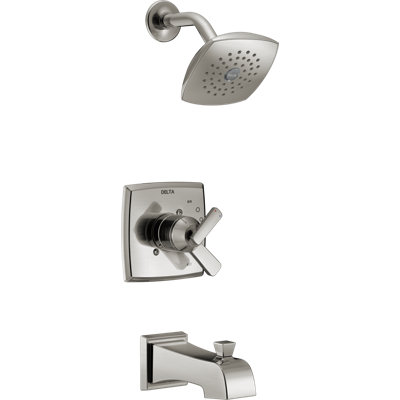 Garniture de robinet de baignoire et douche à pression équilibrée avec moniteur Ashlyn