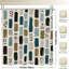 Rideaux de douche Abstract Brushstroke Blocks, l 71 x L 71