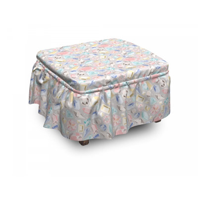 Box Cushion Ottoman Slipcover