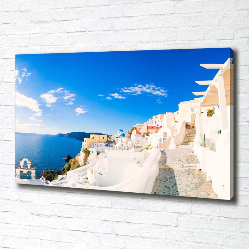 Santorini Greece - Wrapped Canvas Print