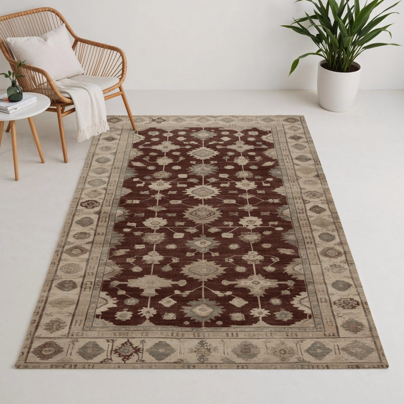 Tapis gris intérieur et extérieur surteint, Rectangle 5 pi x 7 pi