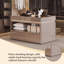 47.24"Modern minimalist grey jewelry display cabinet and storage cabinet