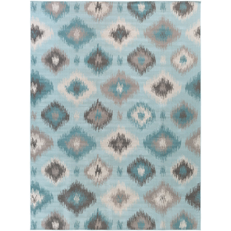 Geometric Indoor Rug, Rectangle 5'4" x 7'8"