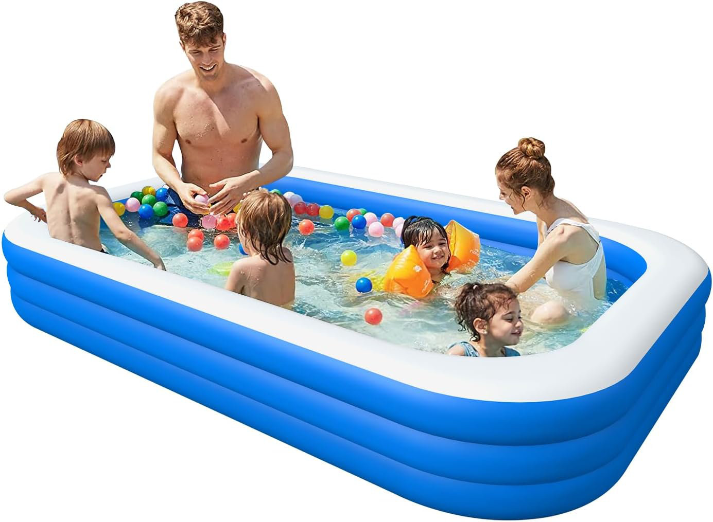 Utibia Inflatable Swimming Pool, Blow up Pool, Above Ground Swimming ...