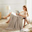 Jeté 100% coton mousseline - 4 couches de gaze tissée avec frange, couverture douce, légère et respirante pour le lit, le canapé ou le voyage-116850069-116850067