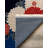 Isabel Collection Digital Print Cotton-Polyester Blue Floral Rug-333562896