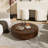 31.5" & 35" Round Solid Wood Burl Coffee Table – Unique Natural Swirl Patterns, Curved Elegant Design, Handcrafted Centerpiece-1089056193-1089056194