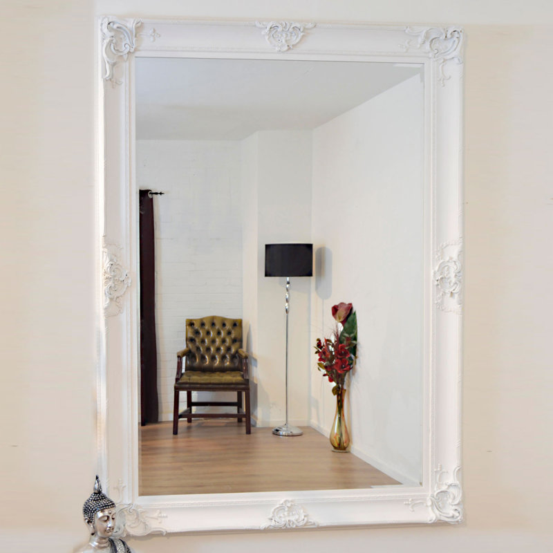 Falls Flat Wall Mirror, 213cm H x 152cm W, White
