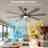 72" Windmill Large Ceiling Fan With 3cct Led Lights And Remote Control-79297867