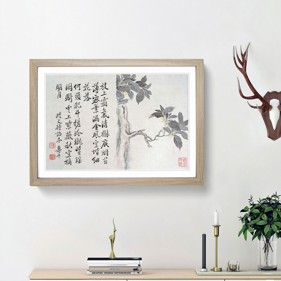 Cassia Tree by Yun Shouping - Picture Frame Typography Print