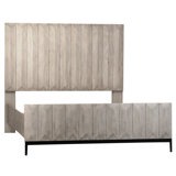 Aldwell Pine Modern Panel Bed