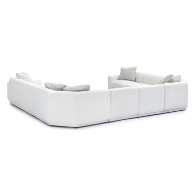 Frome Cream Chenille Modular Large U-Sectional