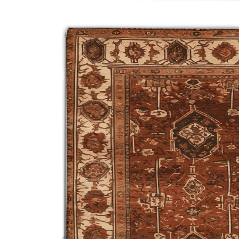 Turkish Brown Indoor and Outdoor Area Rug, Rectangle 5' x 7'