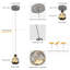 1 - Light Black LED Sphere Pendant