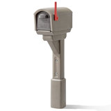 Step2 MailMaster Express Mocha Post Mounted Mailbox