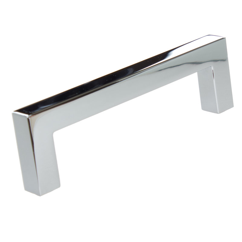 Kingston Collection Solid Square Bar Pull, Polished Chrome, 3.75"