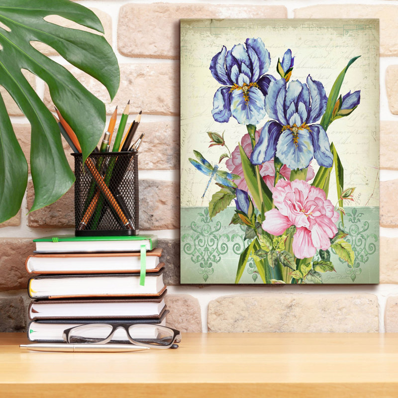  «Summertime Botanicals» par Jean Plout, art mural sur toile, H 16 po x l 12 po