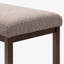 Banc rembourré pour la chambre à coucher - gris et métal gris tendance