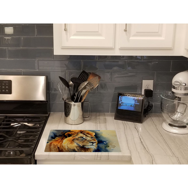 Lion Glass Cutting Board Large